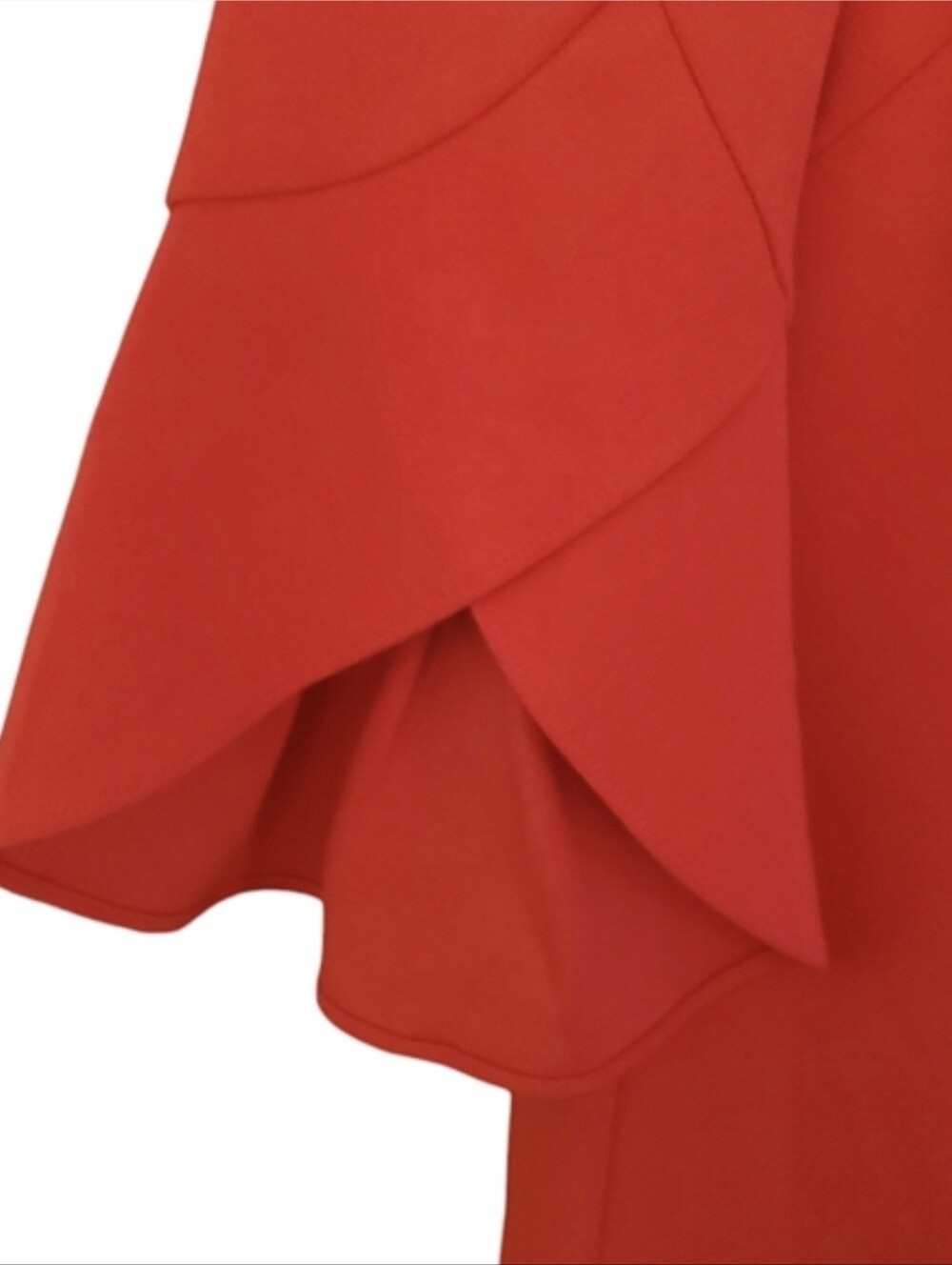 Vince Camuto Sweetheart Red Bell Flutter 3/4 Sleeve Mini Dress Size 8 - Picture 4 of 5